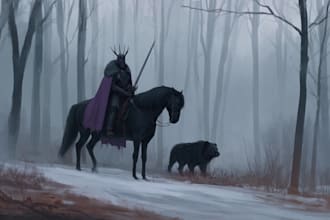 draw fantasy illustrations, concept art, and card game art