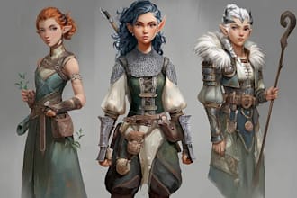 create fantasy, concept art and background