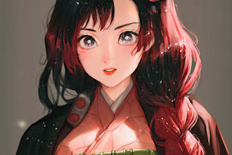 draw fan art or original character from anime, manga, games
