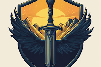unique fantasy dungeon rpg game logo title pack with