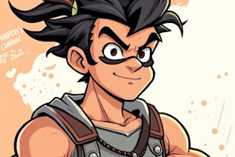 draw a cartoon character comic style