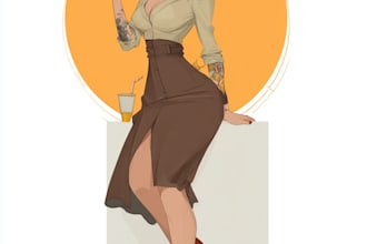 create a pin up girl and pin up girl illustration