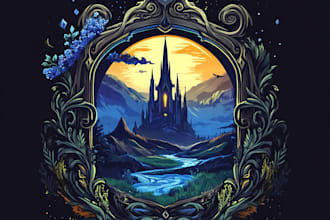 design unique fantasy character logo
