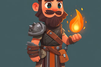 raw 2d game character for game art