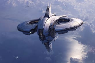 create spaceship concept art for you