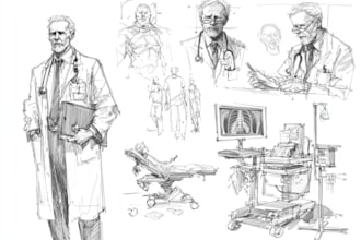 draw professional medical concept sketches