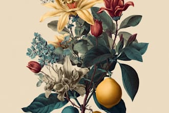 draw realistic botanical illustration