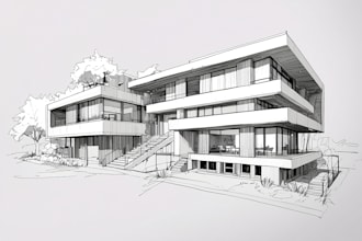 draw architecture and urban design sketches