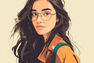 drawing cartoon vector portrait