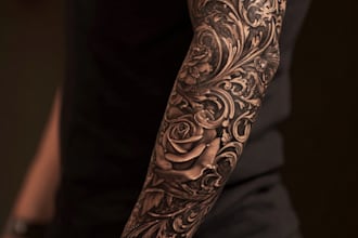 create a tattoo design of tattoo sleeve