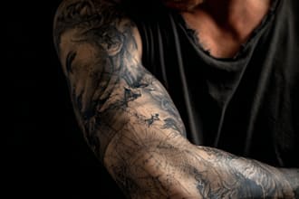 create a tattoo design of tattoo sleeve