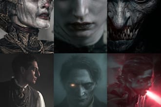 make a dark horror and fantasy horror character