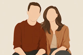 draw faceless couple illustration couples portrait