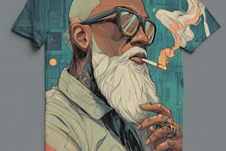 draw amazing custom illustration t shirt design