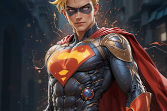 drow a superhero character