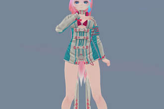 create furry vrchat avatar,unity vr character for vrchat and unity presentations