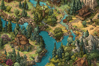 draw a custom fantasy map for fantasy, scifi, book