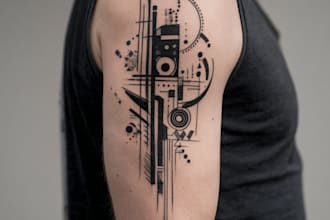 custom an abstract black tattoo design