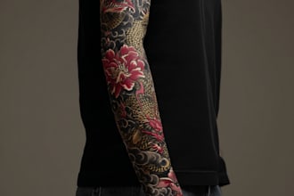 create a tattoo design of tattoo sleeve