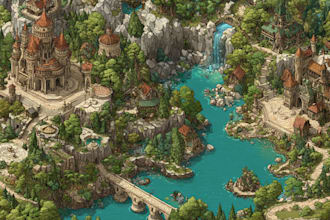 make fantasy map illustration
