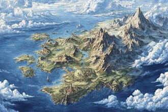 make a professional top down fantasy map for you