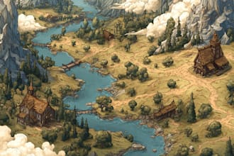 draw fantasy map for your fictional world