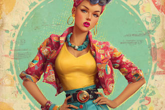 create an pin up girl and pin up girl art