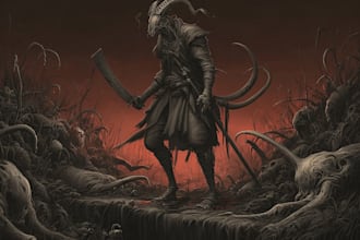 illustrate terrifying fantasy horror creatures