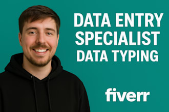 do accurate data entry, typing, web research and copy paste