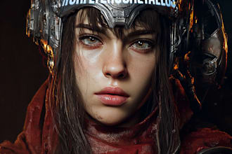create fantasy, sci fi, character with hyperrealistic style