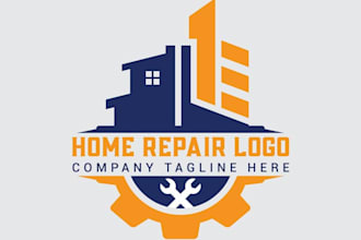 make cleaning and minimalist contractor logo design