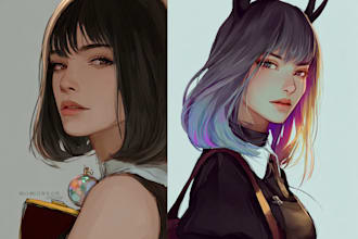 draw your characters and fanart in semi realistic art