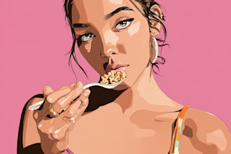 food pop art of your food art