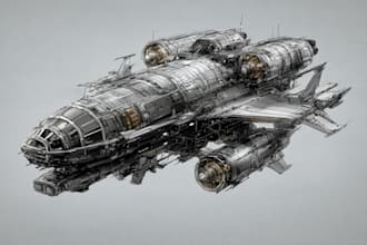 create spaceship concept art for you