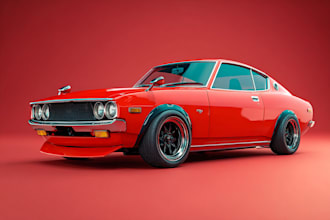 3d model a perfect car design and make realistic renders