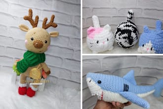 design unique amigurumi crotchet pattern with detailed step by step tutorial PDF