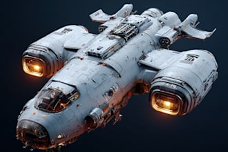 draw high quality spaceship concept