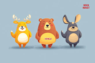 do cute animals, cute characters, cute cartoon mascot vector