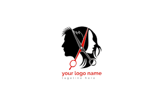 design a barber logo with hair clipper and razor