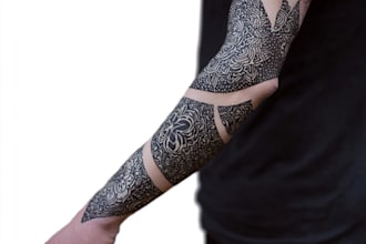 create unique custom geometric tattoo design