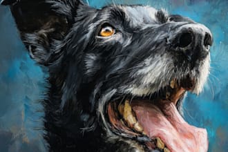 paint your pet with an oil painting in my style
