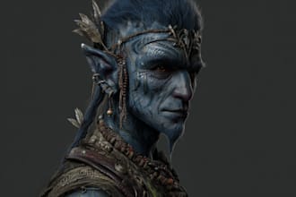 create fantasy character portrait art