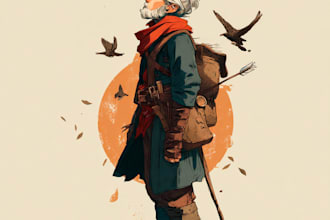 draw your custom dnd character illustration