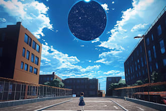 make a 2d background scene for animation fast
