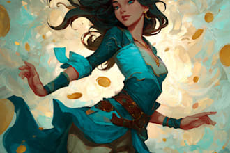do fantasy concept art and dnd characters design unique style