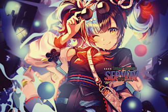 create awesome anime banner for you