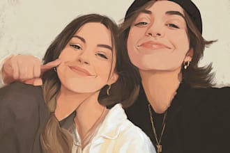 create a friendship portrait and family portrait