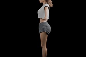 model sexy 3d female game character,nsfw,sfw for video game,vrchat avatar,rig3d