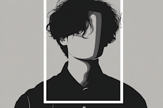 draw minimalist faceless portraits