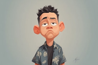 make a political caricature and cartoon art